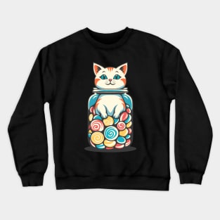 Cat and Candy Crewneck Sweatshirt